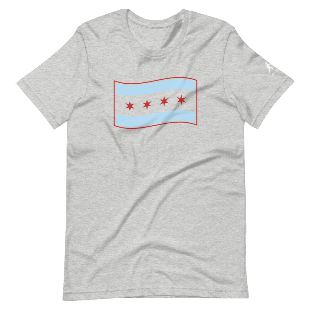 merch Monger Chicago Flag - Short-Sleeve Unisex T-Shirt - Chicago Clothing Company Athletic Heather / S